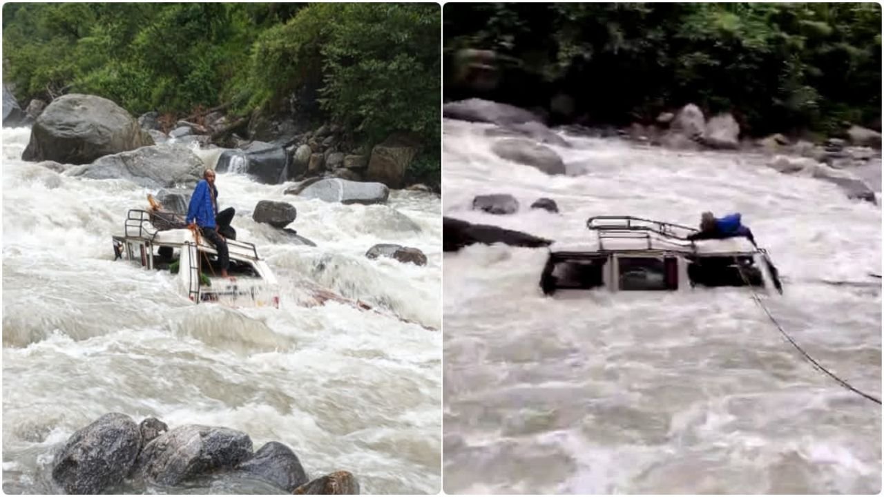 Uttarakhand Monsoon Accident: रेड अलर्ट के बीच उत्तरकाशी में दर्दनाक हादसा! बोनट पर चढ़कर यूं लड़ी ड्राइवर ने जान की जंग