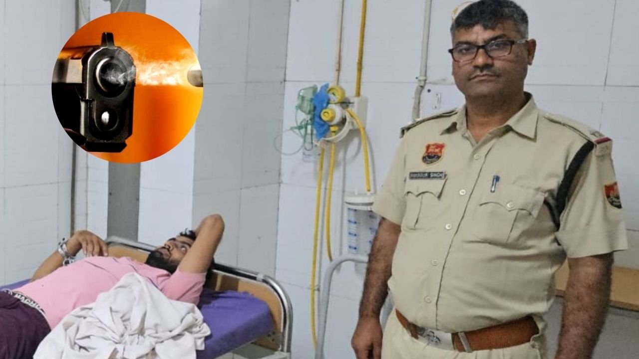 पलवल में कुख्यात गौ तस्कर इरशाद एनकाउंटर में घायल, 16 मामलों में वांछित आरोपी गिरफ्तार